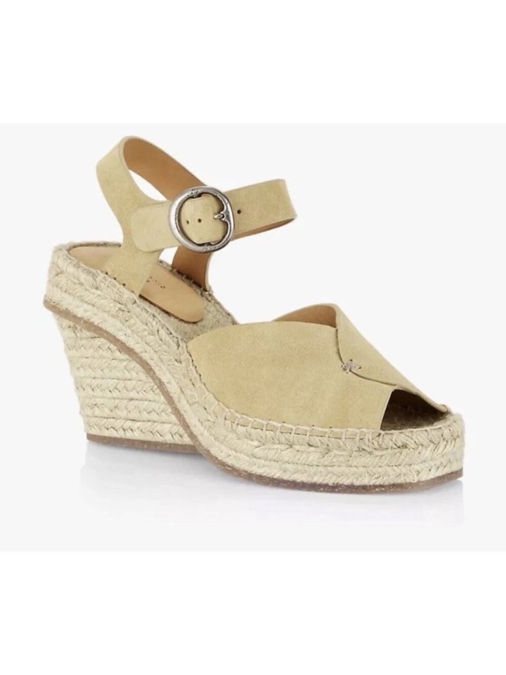 RAG & BONE Santiago Espadrille Wedge Sandals Dune Suede Womens Size 8.5